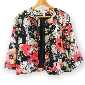 KIM ROGERS Floral Jacket 100% Linen
